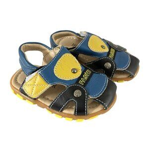 Hobibear Toddler Boys Fisherman Sandals Faux Leather Hook & Loop Blue 22 US 5